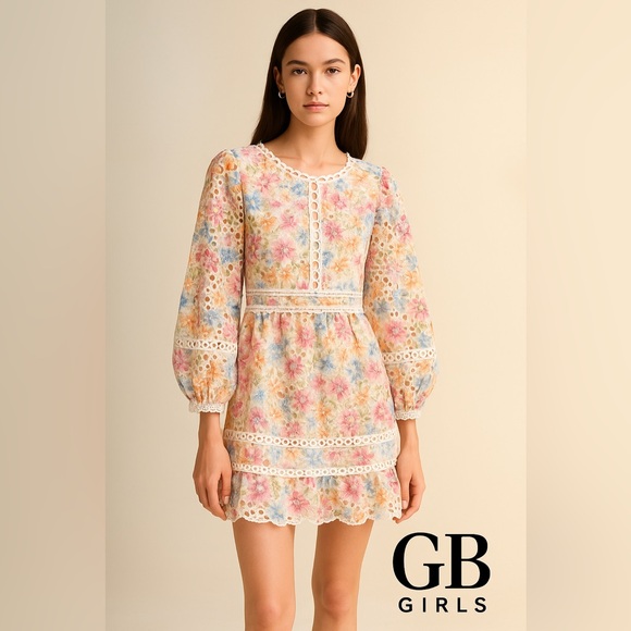 GB girls Other - NWT,GB Girls,Stunning Floral Embroidered Dress, OUT OF STOCK ON-LINE, Size 6